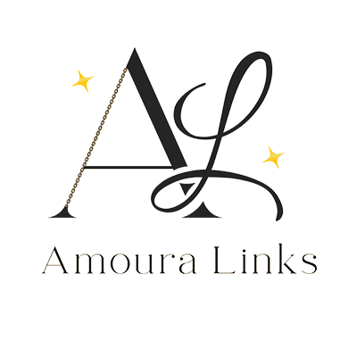 Amoura Links black gold stars 400